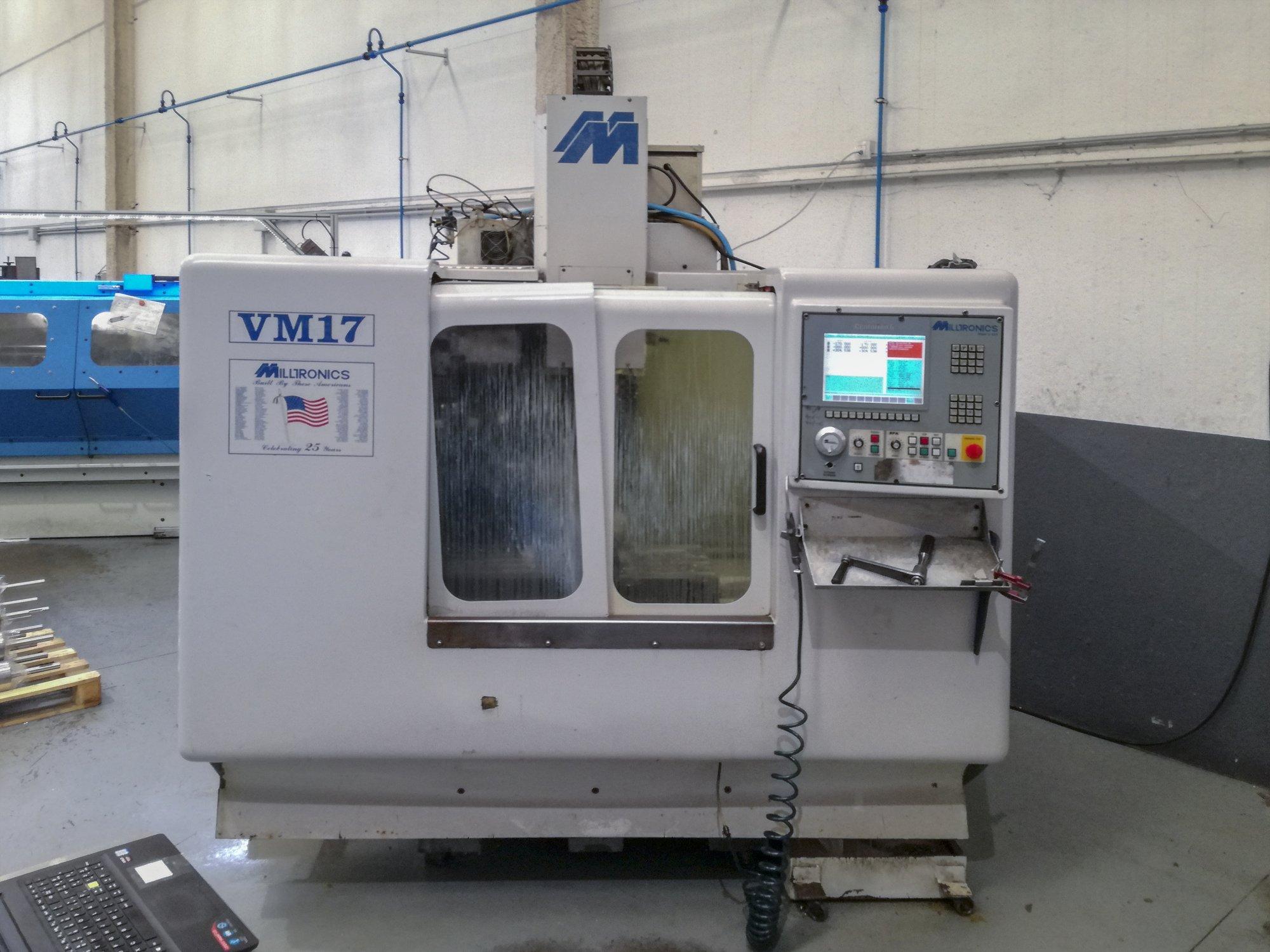 Front view of MILLTRONICS VM 17 machine