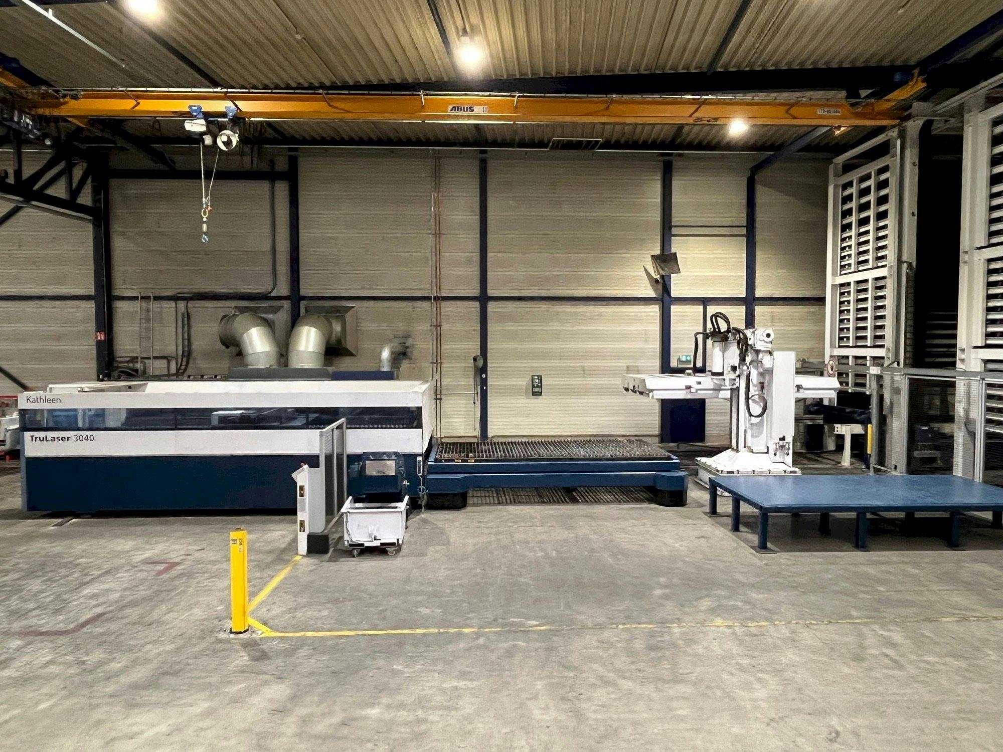 Front view of Trumpf TruLaser 3040 6kW CO2 + Liftmaster  machine