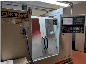 Front view of Cincinnati Dart Plus VMC-500  machine