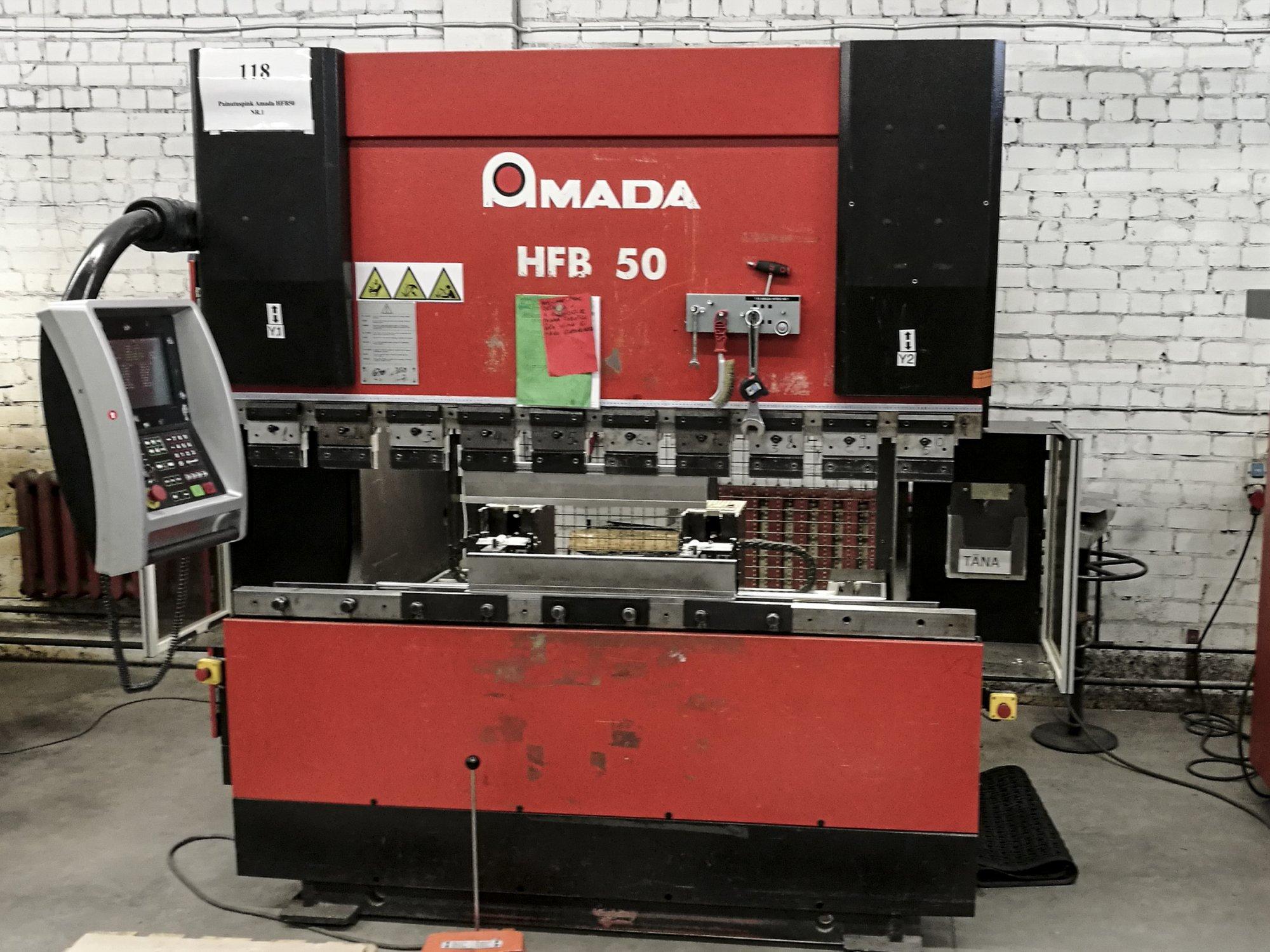 Front view of AMADA HFB 50 machine